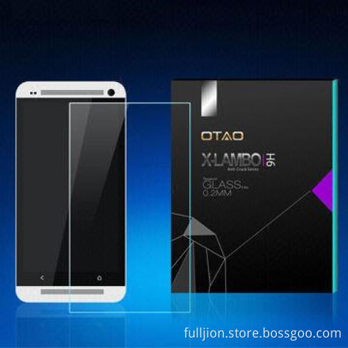 Unique package high quality tempered glass screen protector for HTC One